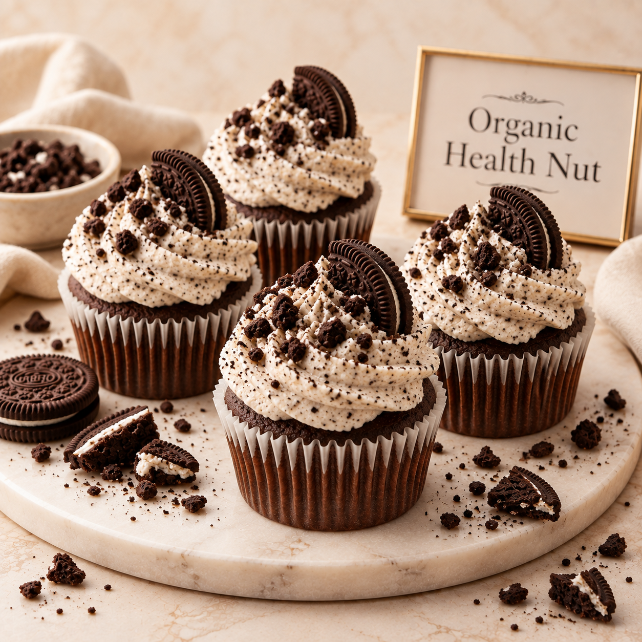 Oreo & Cream Stuffed Cupcake
