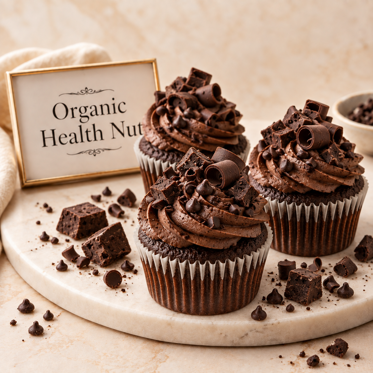 Double Chocolate Fudge Stuffed Cupcake