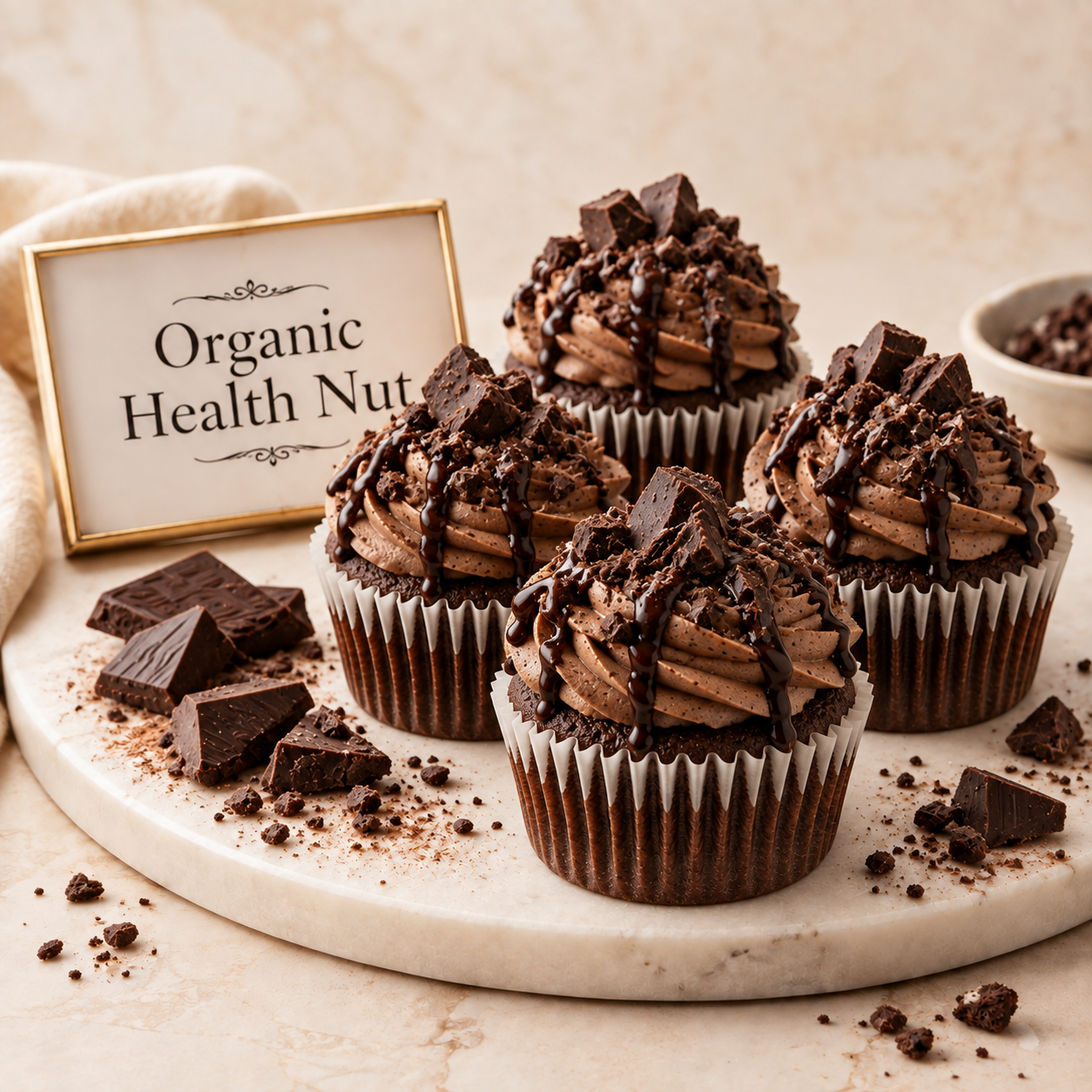 Double Chocolate Fudge Stuffed Cupcake