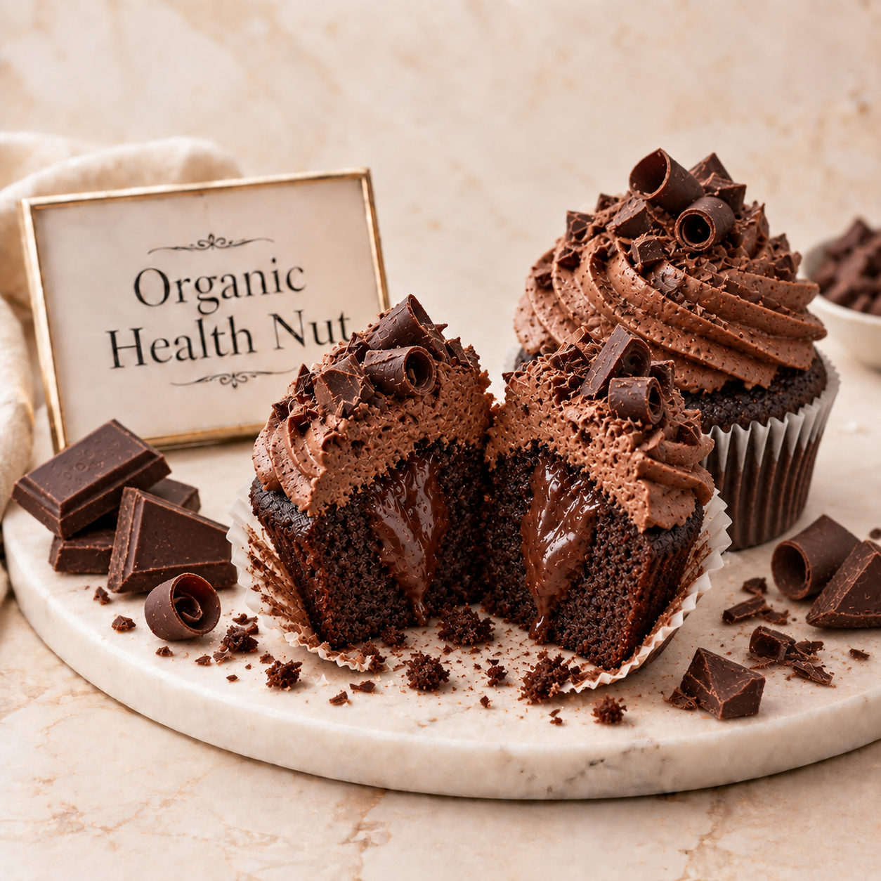 Double Chocolate Fudge Stuffed Cupcake